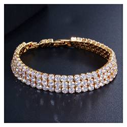 HAODUOO Mode Armbänder Luxus Nigerian Dubai Frauen Hochzeit Party Jewely Große Runde Zirkonia Gelb Gold Farbe s for Frauen Armbänder Geburtstag Geschenk von HAODUOO