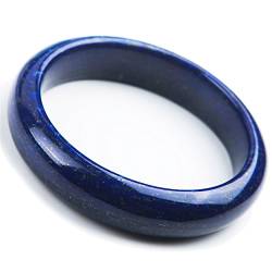 HAODUOO Tiefblauer natürlicher Lapislazuli-Edelstein-Kristall-Armreif, Innendurchmesser 58 mm von HAODUOO