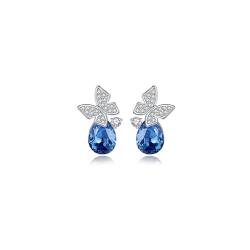 Sterling Silber Kristall Ohr Mode Geschenk Ohrringe von HAODUOO