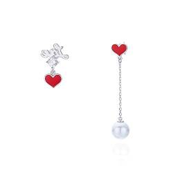 Sterling Silber Liebe Ohrringe weibliche Mode Geschenk Ohrringe von HAODUOO