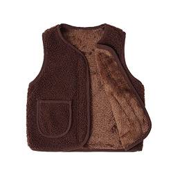 HAOLEI Baby Weste Mäntel Winter Fleece Jacken Jungen Mädchen Kinder Gilet Outfits Schneeanzug Armellos Waistcoat Kleinkind Ärmellose Warmen Fleeceweste NiedlichenFußabdruck Weste Vest Jacke von HAOLEI