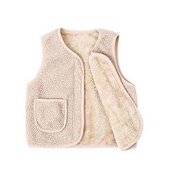 HAOLEI Baby Weste Mäntel Winter Fleece Jacken Jungen Mädchen Kinder Gilet Outfits Schneeanzug Armellos Waistcoat Kleinkind Ärmellose Warmen Fleeceweste NiedlichenFußabdruck Weste Vest Jacke von HAOLEI