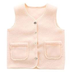 HAOLEI Baby Weste Mäntel Winter Fleece Jacken Jungen Mädchen Kinder Gilet Outfits Schneeanzug Armellos Waistcoat Kleinkind Ärmellose Warmen Fleeceweste NiedlichenFußabdruck Weste Vest Jacke von HAOLEI