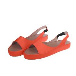 HAOLEI Flache Damen Hausschuhe Mit Niedrigem Fischmaul, Sandalen Mit Dicker Sohle Sale Angebote Sandalen Lässige Klassische Hausschuhe Leichte Bequeme Sommer Sonderangebot Sandalen Rutschfeste von HAOLEI