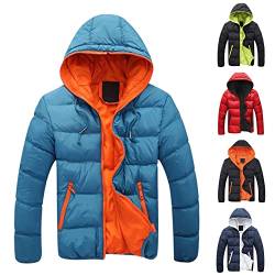 Jacke Herren Wasserdicht Atmungsaktiv Daunenjacke Loose Fit Softshelljacke Wintermantel Winddicht Hybridjacke Pufferjacke Daunenmantel Steppjacke Mit Kapuze Thermojacke Herbst Winter Funktionjacke von HAOLEI