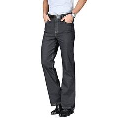 HAORUN Herren Bell Bottom Jeans Slim Fit Vintage 60er 70er Ausgestellte Denim Hose - - 50 von HAORUN