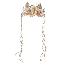 HAPINARY 1Stk stirnband Ohr Stirnband Blumengeweih Stirnband stirnbänder Haarschmuck für Babys Haarband Haargummi Stirnband für Kinder Kinderhaare Halloween Kopfbedeckung Schal von HAPINARY