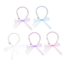 HAPINARY 5st Stirnband Haarschmuck Für Mädchen Hochzeit Stirnbänder Haarbänder Aus Kunstperlen Haarschmuck Zum Leuchten Neon Haarband Spielzeug Kind Scheinen Knopfbatterie von HAPINARY