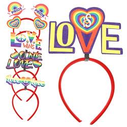 HAPINARY 6St Pride Month Stirnband Haarreifen für Mädchen Festival-Haarband Tiara Bandanas für Männer dekorative Haarbänder bunte Stirnbänder für Frauen Blumenmädchen Schal von HAPINARY