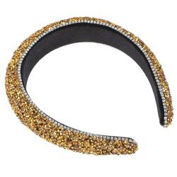 HAPINARY Barockes Stirnband Perlenstirnbänder Strassbesatz Statement-stirnbänder Für Frauen Perlenstirnband Für Frauen Stoffstirnband Voller Diamant Strasssteine Schwamm von HAPINARY