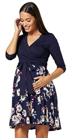 HAPPY MAMA Chelsea Clark. Damen Umstandskleid Kleid Empire-Taille Vordere Krawatte. 657p (Style 6, 40-42, L) von HAPPY MAMA