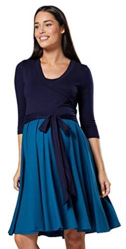 HAPPY MAMA Damen Umstandskleid Stillkleid 3/4 ?rmel 525 (Marine & Flaschengr?n, 38-40, M) von HAPPY MAMA