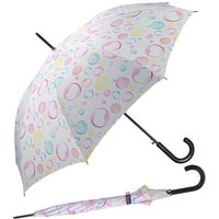 HAPPY RAIN Langregenschirm großer Damen-Regenschirm mit Auf-Automatik, zauberhafte Seifenblasen in zarten Pastellfarben von HAPPY RAIN
