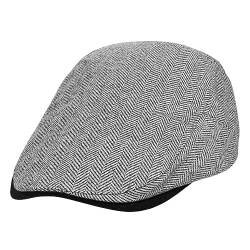 HAPPYPOP Schirmmütze Herren Schiebermütze Driving Cabbie Jagd Flatcap Newsboy Cap Gatsby Herren Hut Barett Schlägermütze Schiebermütze Herren Warm Komfortabel Winter von HAPPYPOP