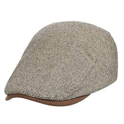 HAPPYPOP Schirmmütze Herren Schiebermütze Driving Cabbie Jagd Flatcap Newsboy Cap Gatsby Herren Hut Barett Schlägermütze Schiebermütze Herren Warm Komfortabel Winter von HAPPYPOP