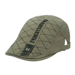 HAPPYPOP Schirmmütze Herren Schiebermütze Schwarz Driving Cabbie Jagd Flatcap Newsboy Cap von HAPPYPOP