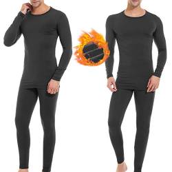 HAPYWER Herren Thermounterwäsche Set Atmungsaktiv Funktionsunterwäsche Lange Thermowäsche mit Hot Warm Base Layer für Ski Winter Sport von HAPYWER