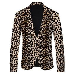 2023 Polka Dot Leopard Print Casual Britische Mode Slim Fit Anzug Herren Jacke Mantel Herren Sportlich Anzüge & Sakkos Für Herren von HAQUOS