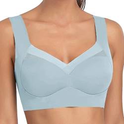 HAQUOS Haltungskorrektur BH original Sommerlicher Bügellos Push-Up Komfort Soft BH Modern Feeling Wmbra BH Nahtlos Spitzen BH ohne Bügel Weicher Damen Push-Up BH Gepolstert von HAQUOS