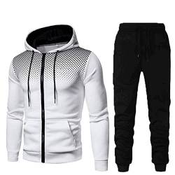 Herren Jogginganzug Trainingsanzug - Herbst Leichte Trainingsanzug Hoodies Y2K für Herren Junge Kapuzenpullove Jogginghose Casual Hoodie Hose Elastische Zweiteiler Kuschelig Set Herren von HAQUOS