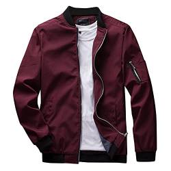 Herren Lässige einfarbige Stehkragen durchgehender Reißverschluss Langarmtasche leichte Jacke lockerer Trenchcoat Fleecejacke Mädchen Mäntel Herren Winter Elegant Ledermantel Herren Schwarz von HAQUOS