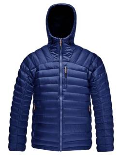 HARD LAND Herren Ultraleicht Daunenjacke Steppjacke mit Kapuze Winterjacke Packable Mantel (XL, Königsblau) von HARD LAND