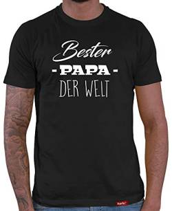 Bester Papa T-Shirt Herren Bester Papa Der Welt 2 Vater Eltern Shirt Von Baby Du Wirst ist der Beste Schwarz L von HARIZ