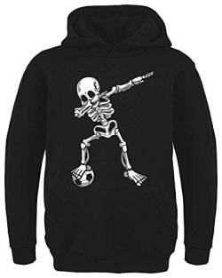 HARIZ - Dabbing - Dab Skelett Fussball - Hoodies für Teenager Jungs - Kinder Hoodie Jungen - Schwarz 152 von HARIZ