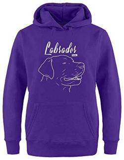 HARIZ Damen Hoodie Labrador Retriever Hund Frauchen Plus Geschenkkarte Lila M von HARIZ