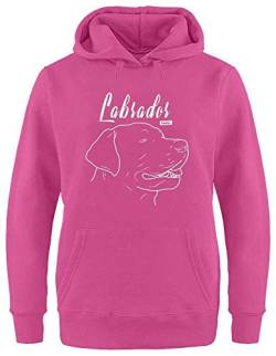 HARIZ Damen Hoodie Labrador Retriever Hund Frauchen Plus Geschenkkarte Pink XL von HARIZ