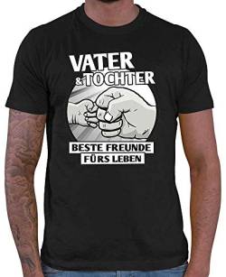 HARIZ Herren T-Shirt Vater & Tochter - Beste Freunde fürs Leben Papa Vatertag Baby Plus Geschenkkarte Schwarz 5XL von HARIZ