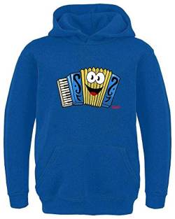 HARIZ Kinder Hoodie Akkordeon Lachend Instrument Kind Witizg Plus Geschenkkarte Royal Blau 164/14-15 Jahre von HARIZ