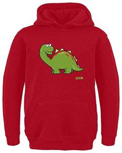 HARIZ Kinder Hoodie Brachiosaurus Dinosaurier T-Rex Tiere Plus Geschenkkarten Rot 104/3-4 Jahre von HARIZ