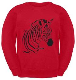 HARIZ Kinder Sweater Zebra Tiere Kindergarten Inkl. Geschenk Karte Rot 128/7-8 Jahre von HARIZ