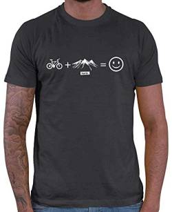 HARIZ - Mountainbike T-Shirt - Mountainbiking Spass - Mountainbike Shirt - Berge Shirt Fahrrad Dunkel Grau XXL von HARIZ