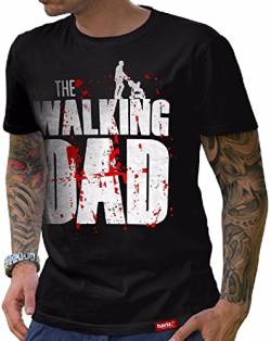 HARIZ The Walking Dad T-Shirt // Schwarz S-XXL (Herren) I Geschenk I Vatertag I #Papa Collection Schwarz XL von HARIZ