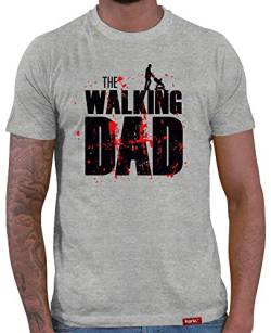 The Walking Dad T-Shirt Herren Eltern Shirt Von Baby Du Wirst Papa Baby Baby Partnerlook Kleidung Grau L von HARIZ