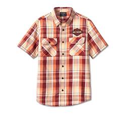 HARLEY-DAVIDSON B&S Plaid Merlot Shirt Kurzarm Hemd, XL von HARLEY-DAVIDSON
