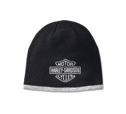 HARLEY-DAVIDSON Bar & Shield Knit Beanie Black Beauty Mütze von HARLEY-DAVIDSON