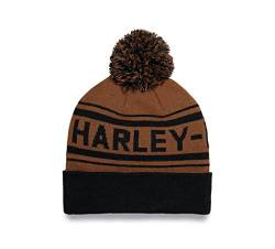 HARLEY-DAVIDSON Celebration Strick Mütze, Braun Mütze für den Winter Feinstrick Beanie Wintermütze Unisex Kopfbedeckung, 97695-23VM von HARLEY-DAVIDSON