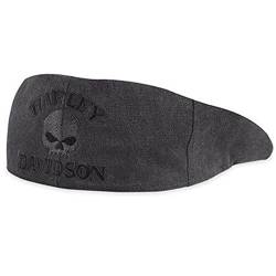 HARLEY-DAVIDSON Ivy-Mütze Skull 99471-10VM Herren Hat, Schwarz, L von HARLEY-DAVIDSON