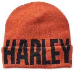 HARLEY-DAVIDSON Mütze Cuffed H-D orange von HARLEY-DAVIDSON