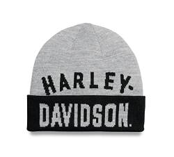 HARLEY-DAVIDSON Staple Beanie Medium Heather Grey Mütze von HARLEY-DAVIDSON