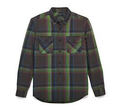 HARLEY-DAVIDSON Stencil Olive Plaid Shirt Herren Langarm Hemd, M von HARLEY-DAVIDSON