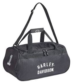Harley-Davidson Off-White #1 Logo Sports Duffel Bag w/Shoulder Strap - Black von HARLEY-DAVIDSON