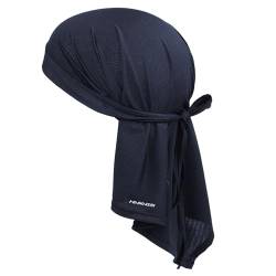 HASAGEI Bandana Atmungsaktiv Kopftuch Face Bandana Schnell trocknend Durag Elastisch Bandana Herren Halstuch Sport Bandana Kopftuch (Navy blau) von HASAGEI