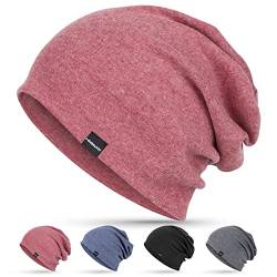 HASAGEI Mütze Herren, Slouch Beanie Damen, Leichte Dünne Mütze, Weich Baumwolle Chemo Mütze, Klassische Unisex Jersey Mütze für Frühling Herbst und Winter von HASAGEI