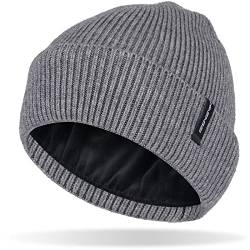 HASAGEI Mütze Herren Damen, Strickmütze Damen, Winter Beanie Mütze Mit Fleecefutter, Mode Cuffed Strickmütze, Thermo Unisex Wintermütze für Outdoor Sports Reisen Skifahren Laufen Radfahren Party von HASAGEI