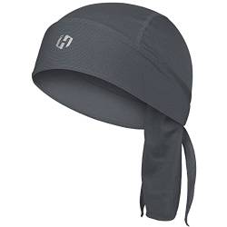 HASAGEI Sports Bandana Cap, Kopftuch Herren Damen, Sommer Laufmütze, Elastizität Atmungsaktiv nimmt Schweiß Bandana, Herren Biker Bandana (Grau) von HASAGEI