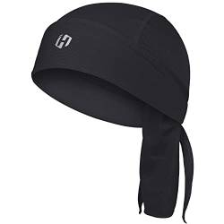 HASAGEI Sports Bandana Cap, Kopftuch Herren Damen, Sommer Laufmütze, Elastizität Atmungsaktiv nimmt Schweiß Bandana, Herren Biker Bandana (Schwarz) von HASAGEI